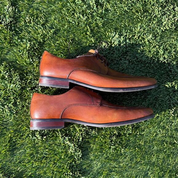 Brown Oxford Leather Dress Shoes Lace Up Size 10.5 US Men\'s